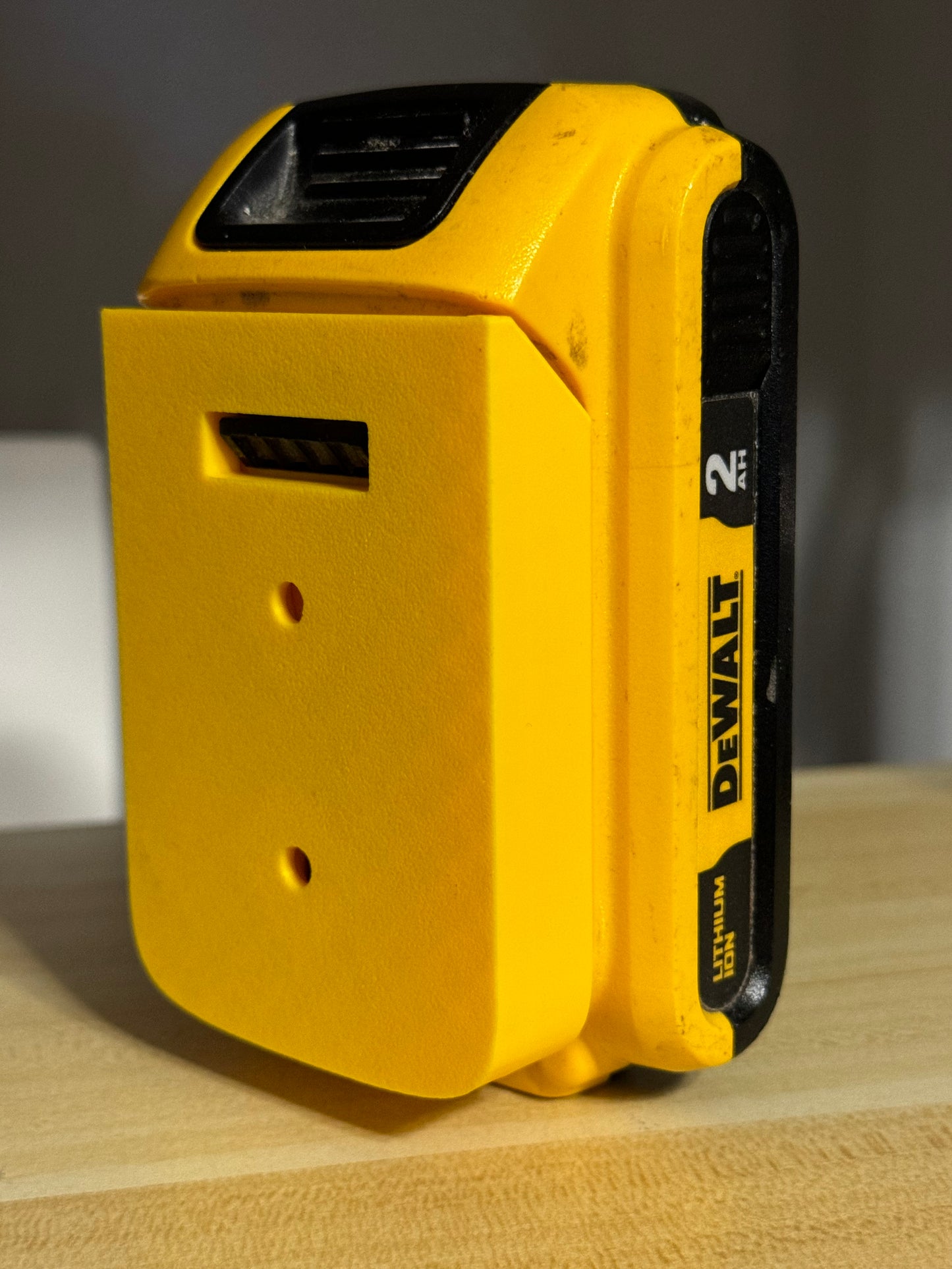 Dewalt tool and battery mount.