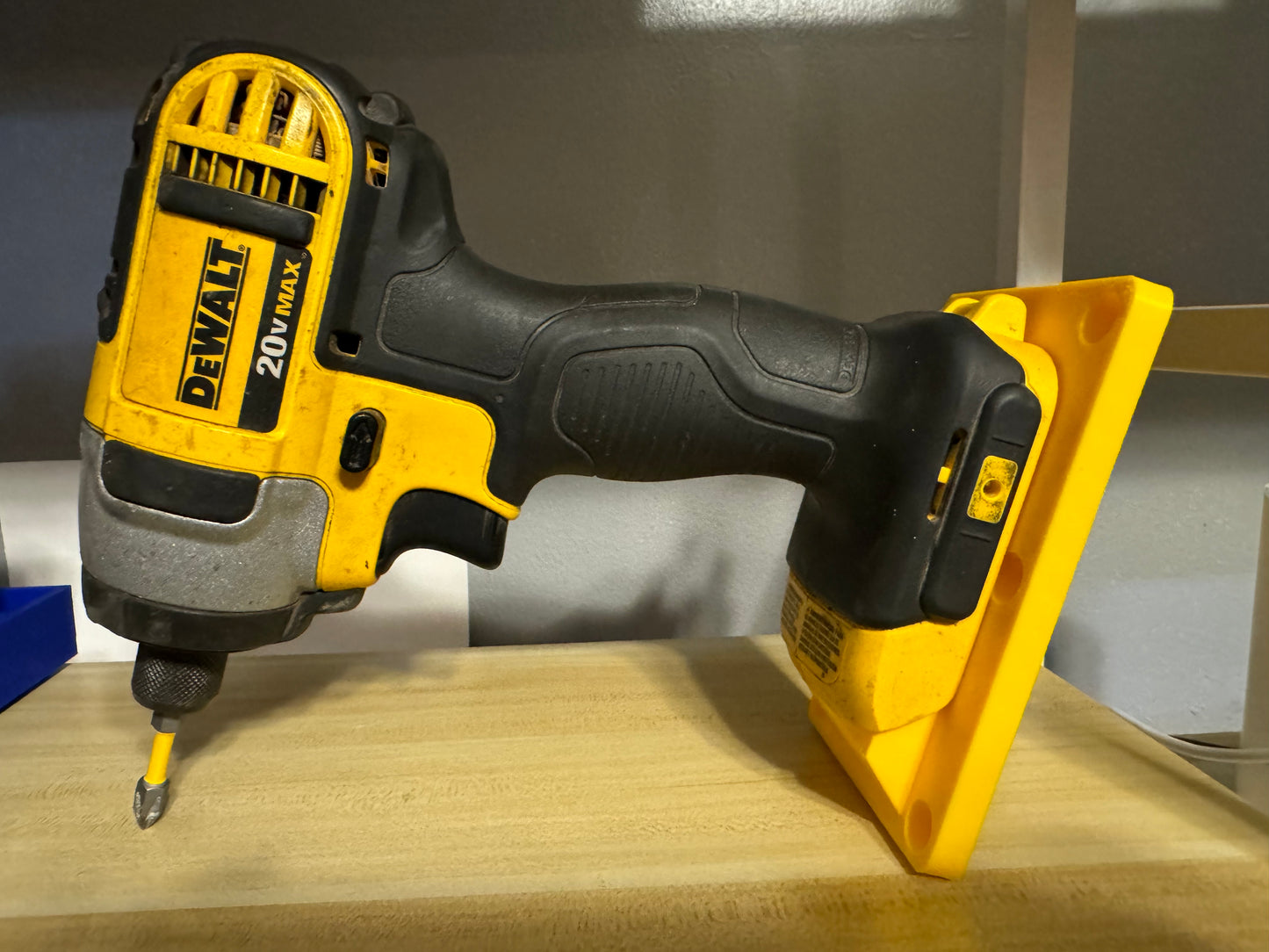 Dewalt tool and battery mount.